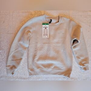 Lazypants Kids Beige Sweatshirt with Embroidered Bird Detail, Size 8, NWT